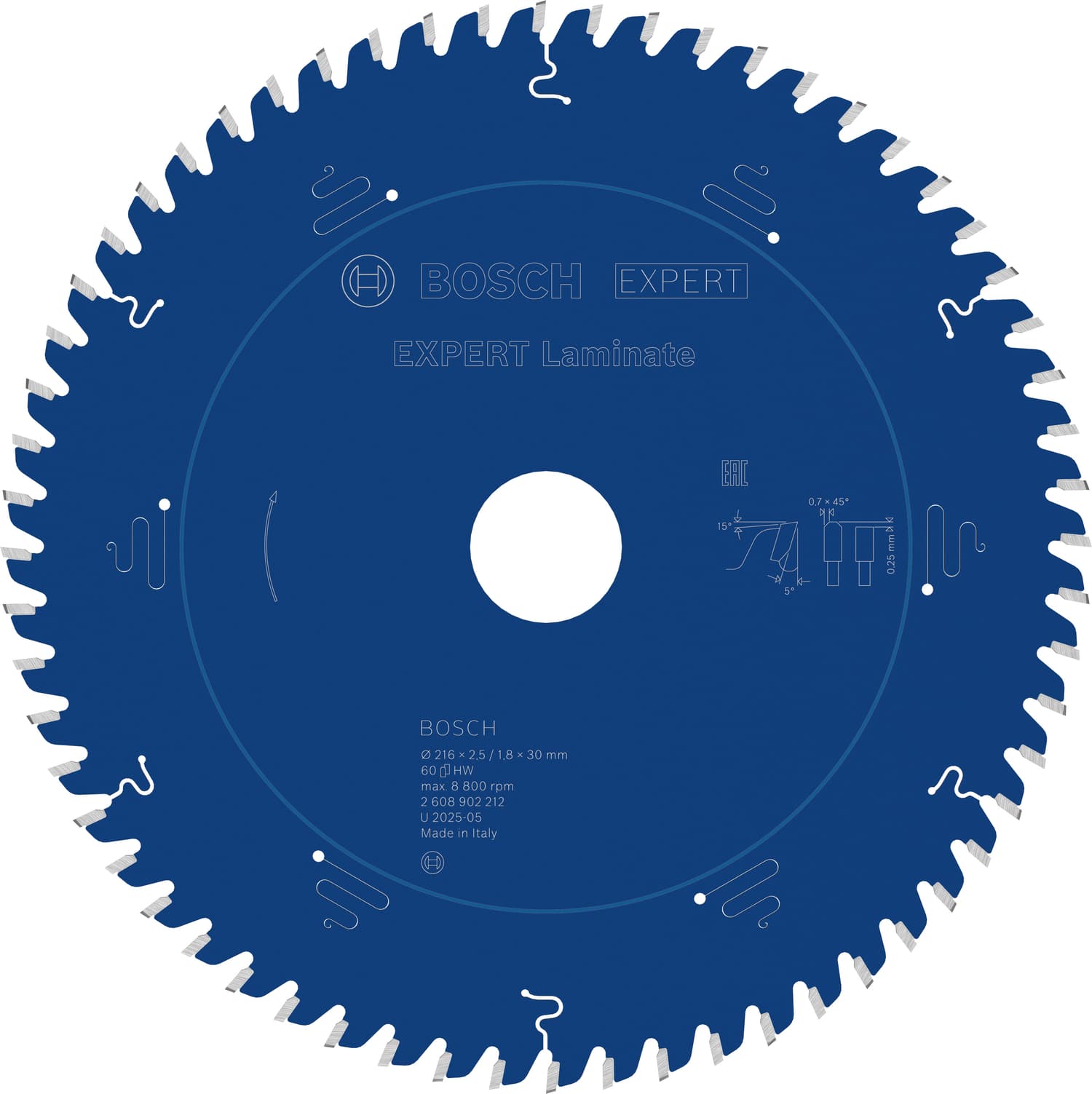 EXPERT Laminate pentru durată mare de viață la tăierea materialelor laminate, 216mm x 1.8mm